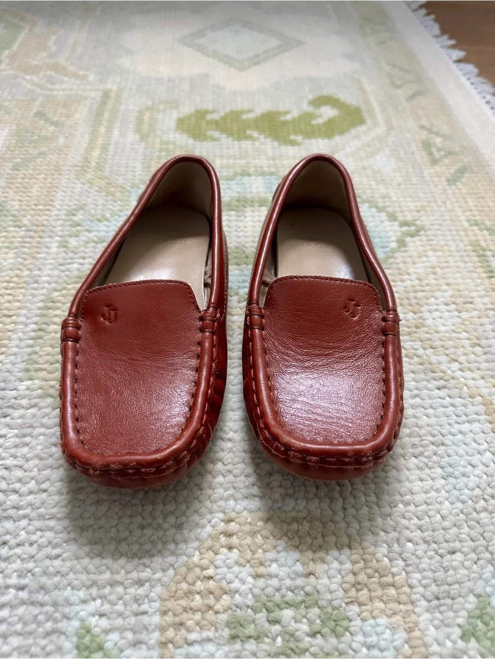 Janie and Jack Toddlers Brown Leather Driving Shoe